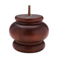 Outwater 4 in. x Unfinished Solid Hardwood Round Bun Foot 3P5.11