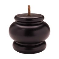 Outwater 4 in. x Unfinished Solid Hardwood Round Bun Foot 3P5.11