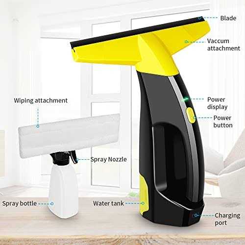 Rechargeable Window Vac Power Window Vacuum Cleaner Set Window Squeegee Electric Cleaning Tool for Windows - Image 2