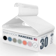Neaties 30pk Made in USA Strong Plastic Clothes Hangers Bulk 20 30 50 100 Pack Available