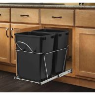 Rev A Shelf RV 18KD 18C S Double 35 Qt Pull Out Kitchen Waste Containers