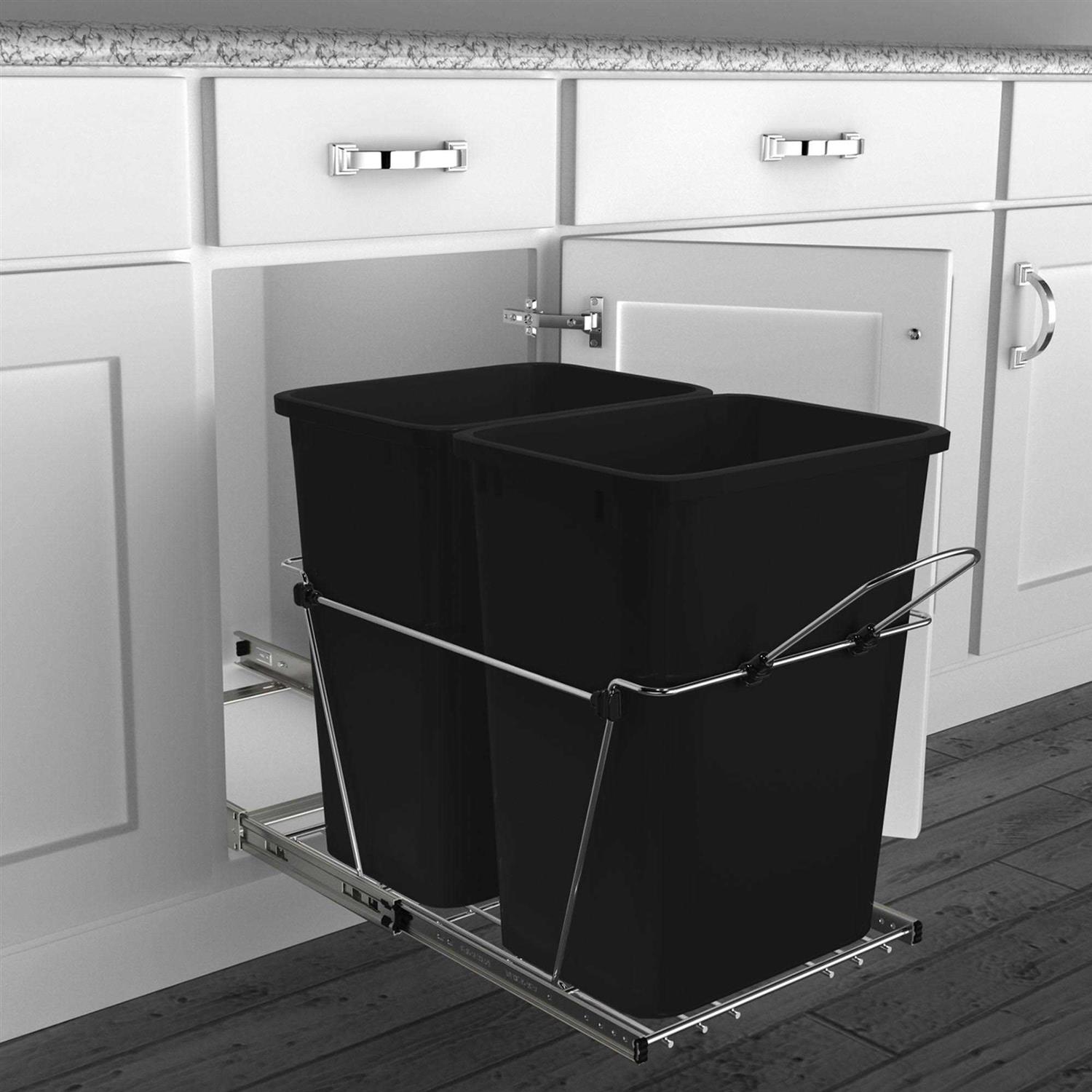 Rev A Shelf RV 18KD 18C S Double 35 Qt Pull Out Kitchen Waste Containers - Image 3