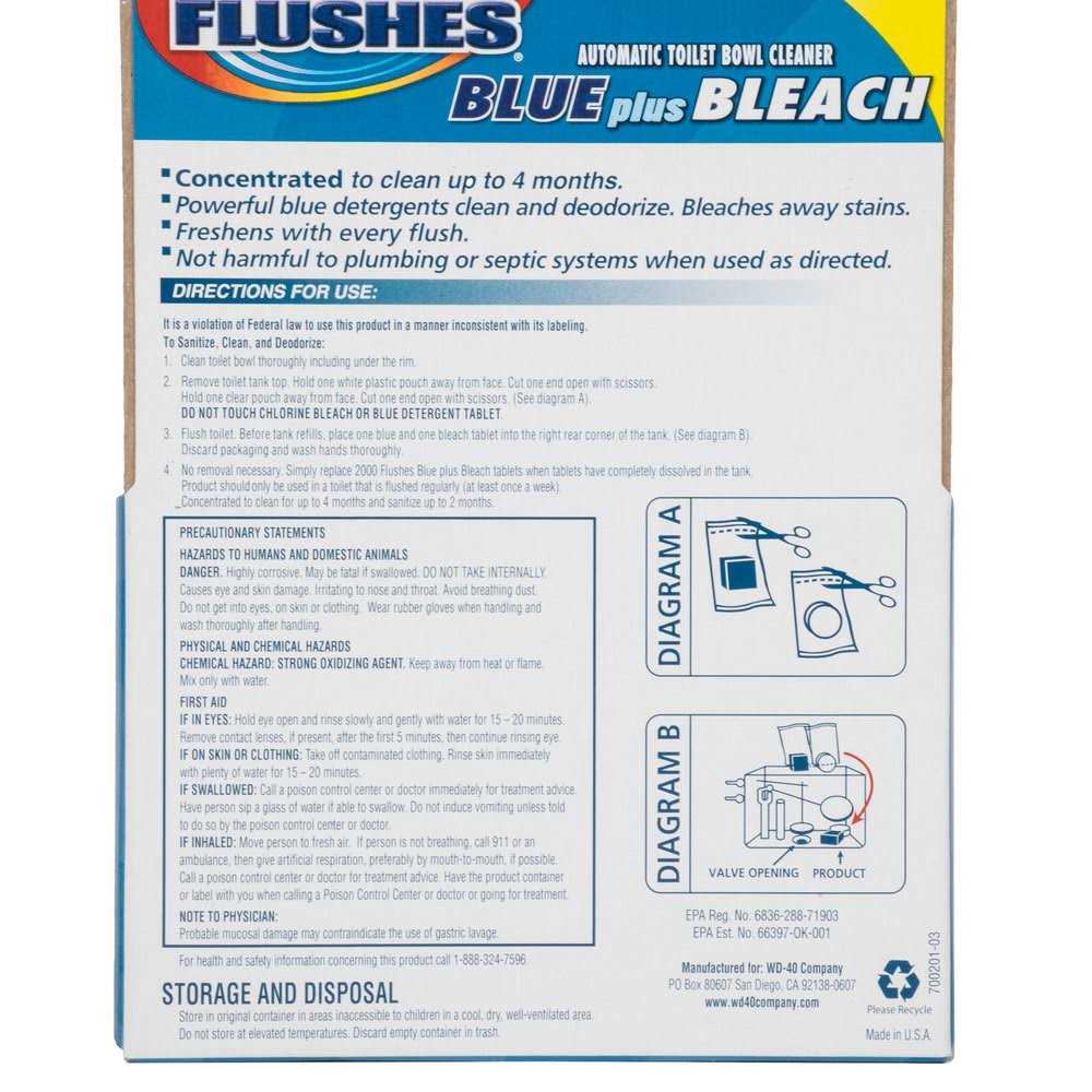 2000 Flushes Blue Bleach Bowl Cleaner - Image 3
