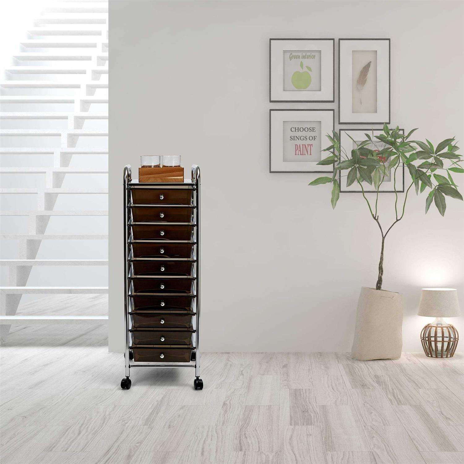 10-Drawer Organizer Cart Seville Classics - Image 3