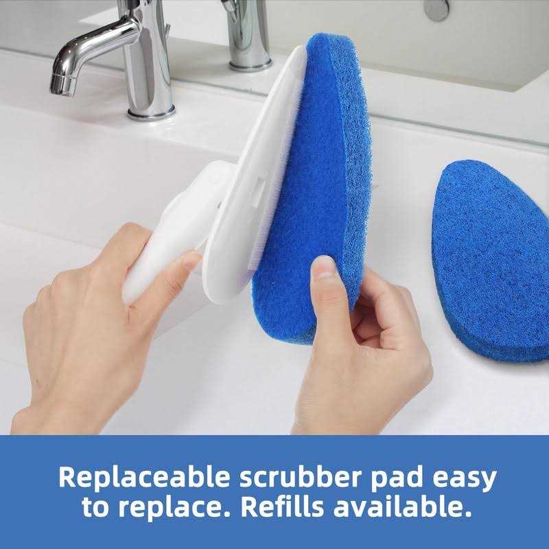 Qaestfy Shower Bathtub Tub Tile Scrubber Cleaning Brush with 51&” Handle - Image 3