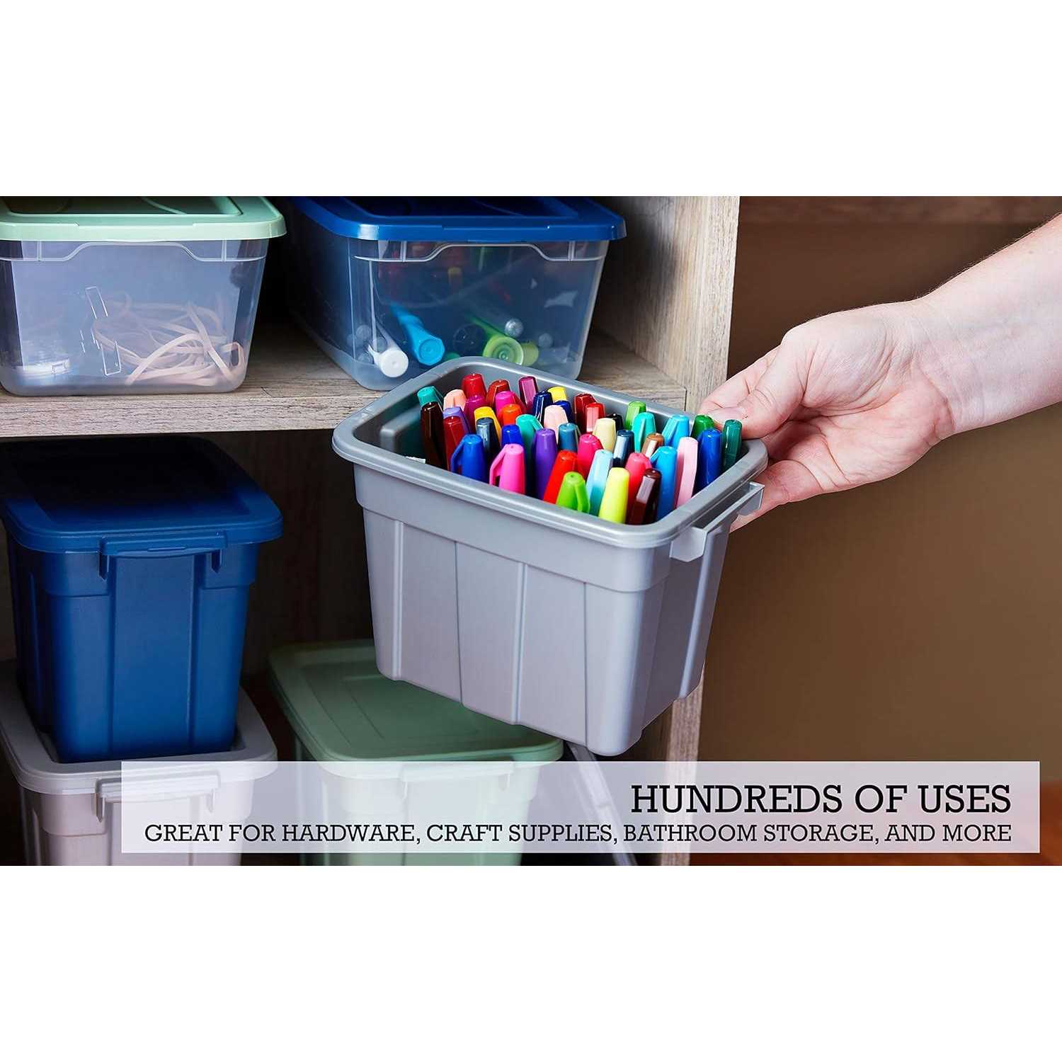 Organize Your Home Small Spaces Colorful Storage Bins with Lids - Image 3