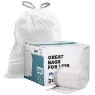 Plasticplace Trash Bags Simplehuman Code Compatible Drawstring Garbage Liners
