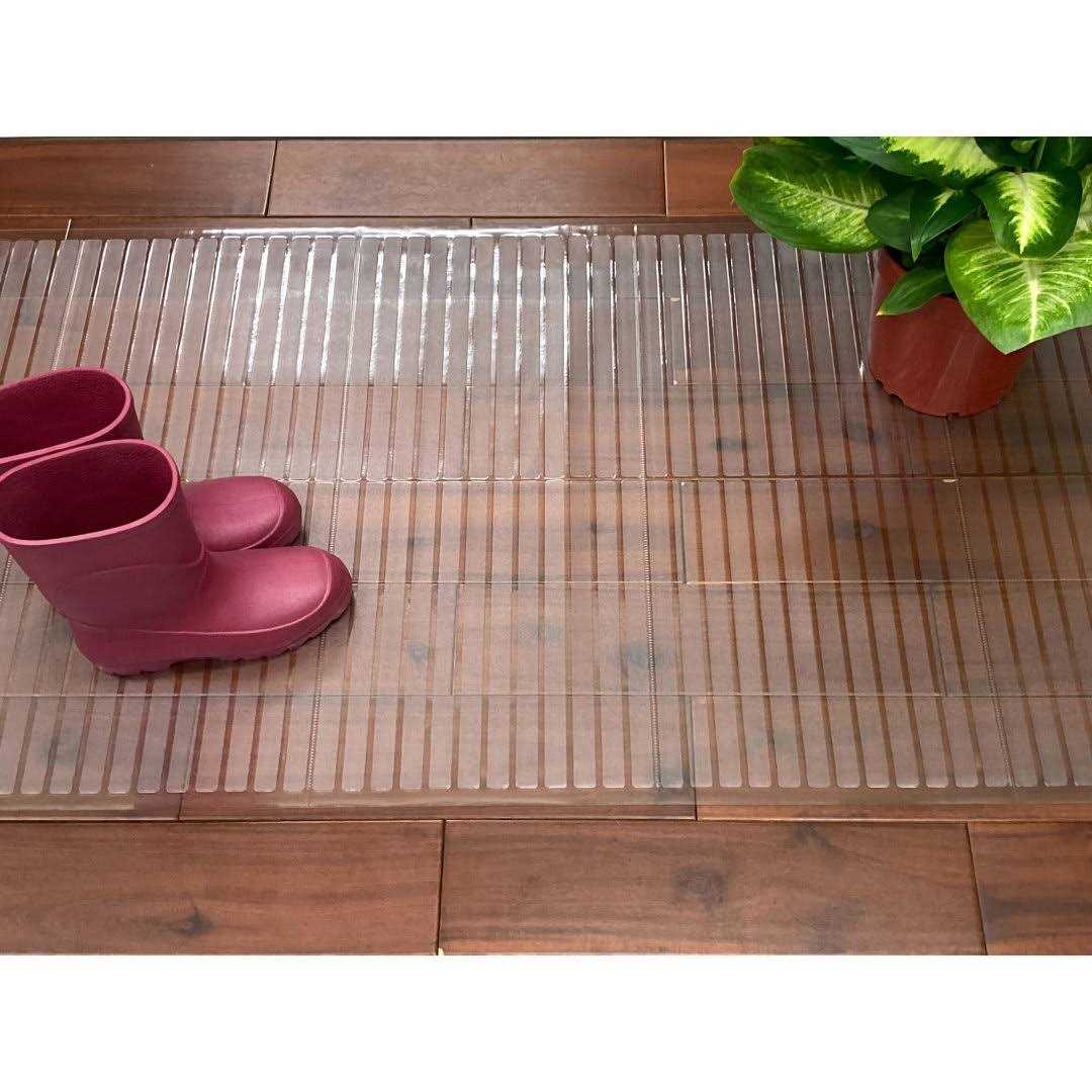 Ottomanson Floor Protector Collection Waterproof Non-Slip Clear Design Indoor Protector Runner Rug - Image 5