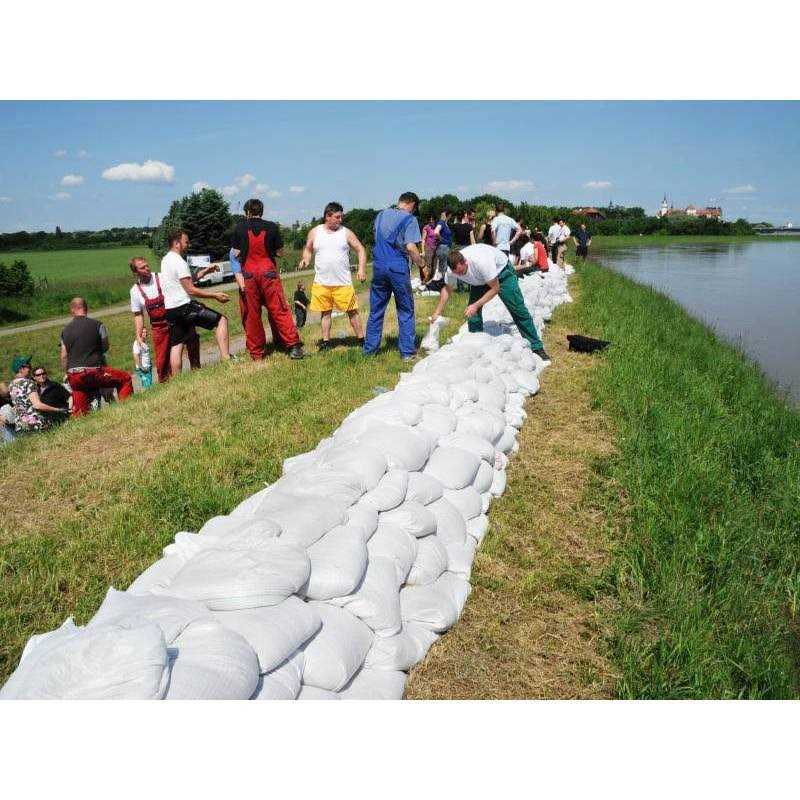 15 in. x 27 in. White Woven Sand Bags with Tie String (25-Pack) - Image 3