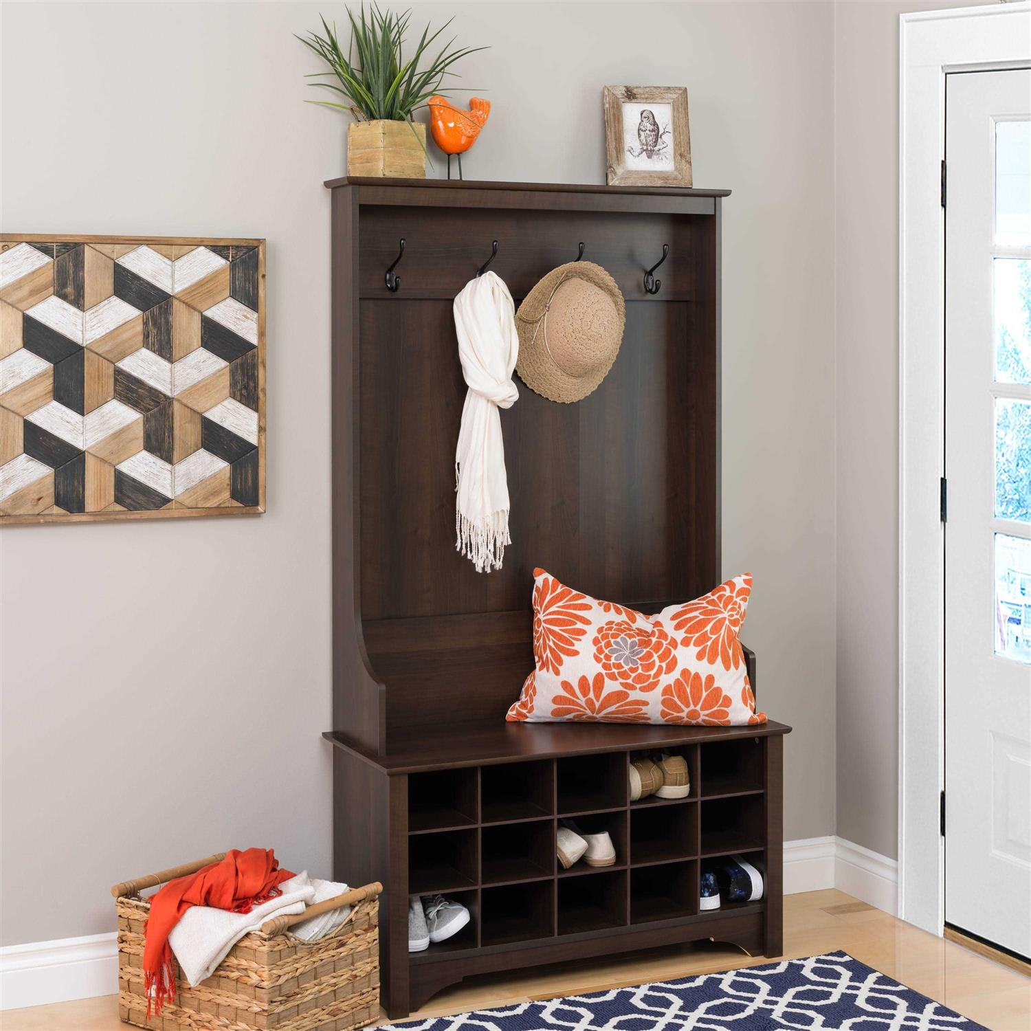 Prepac Hall Tree with Shoe Storage - Image 5
