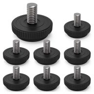 ONEHOME 5/16-18 Stainless Steel Adjustable Threaded Furniture Leg Leveling Feet Screw-in Glide Levelers,Screw Foot Levelers Screw On