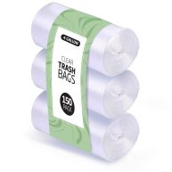 4 Gallon Trash Bags 150 Small Mini Garbage Bags Clear Waste Basket Trash Bags