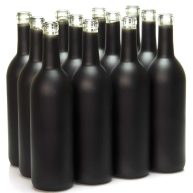 North Mountain Supply 750ml Glass Bordeaux Wine Bottle Flat-Bottomed Finish