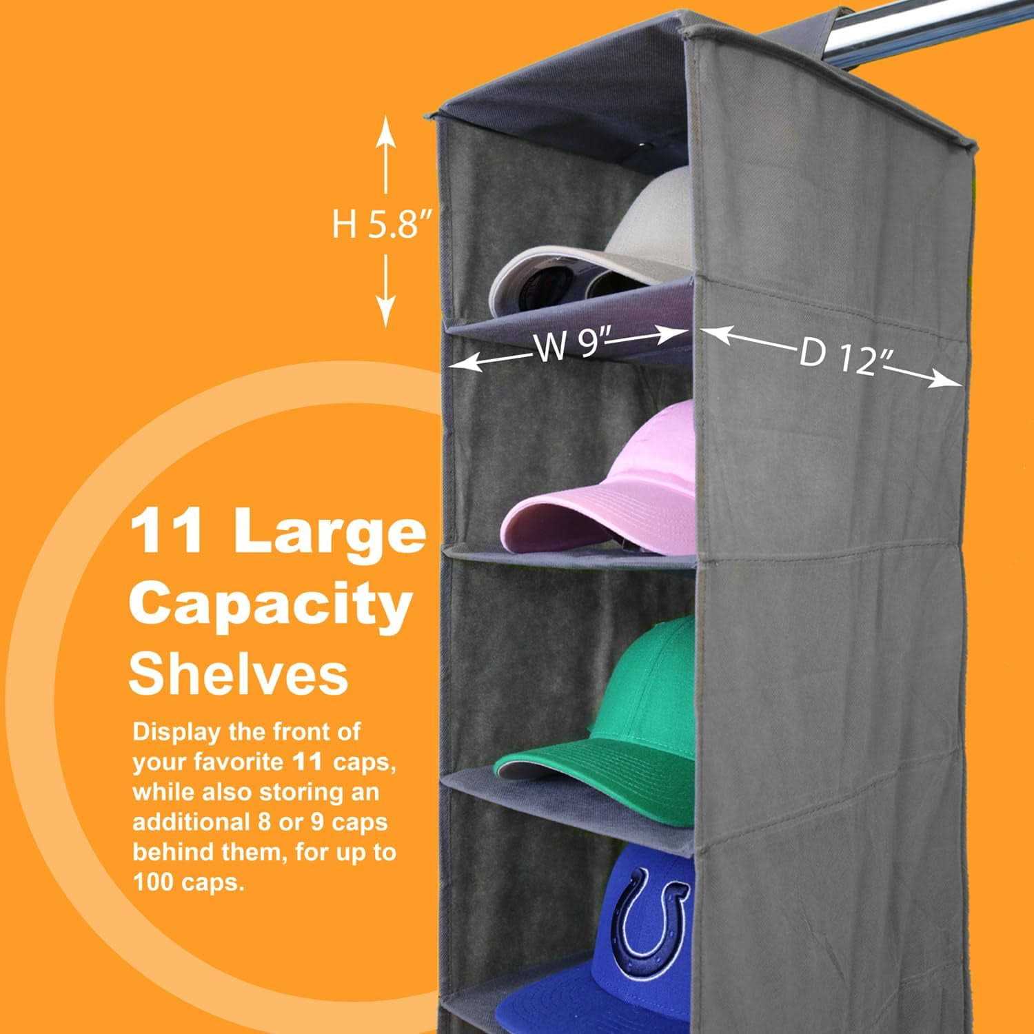 Perfect Curve 11-Pocket Closet Cap Organizer - Image 3