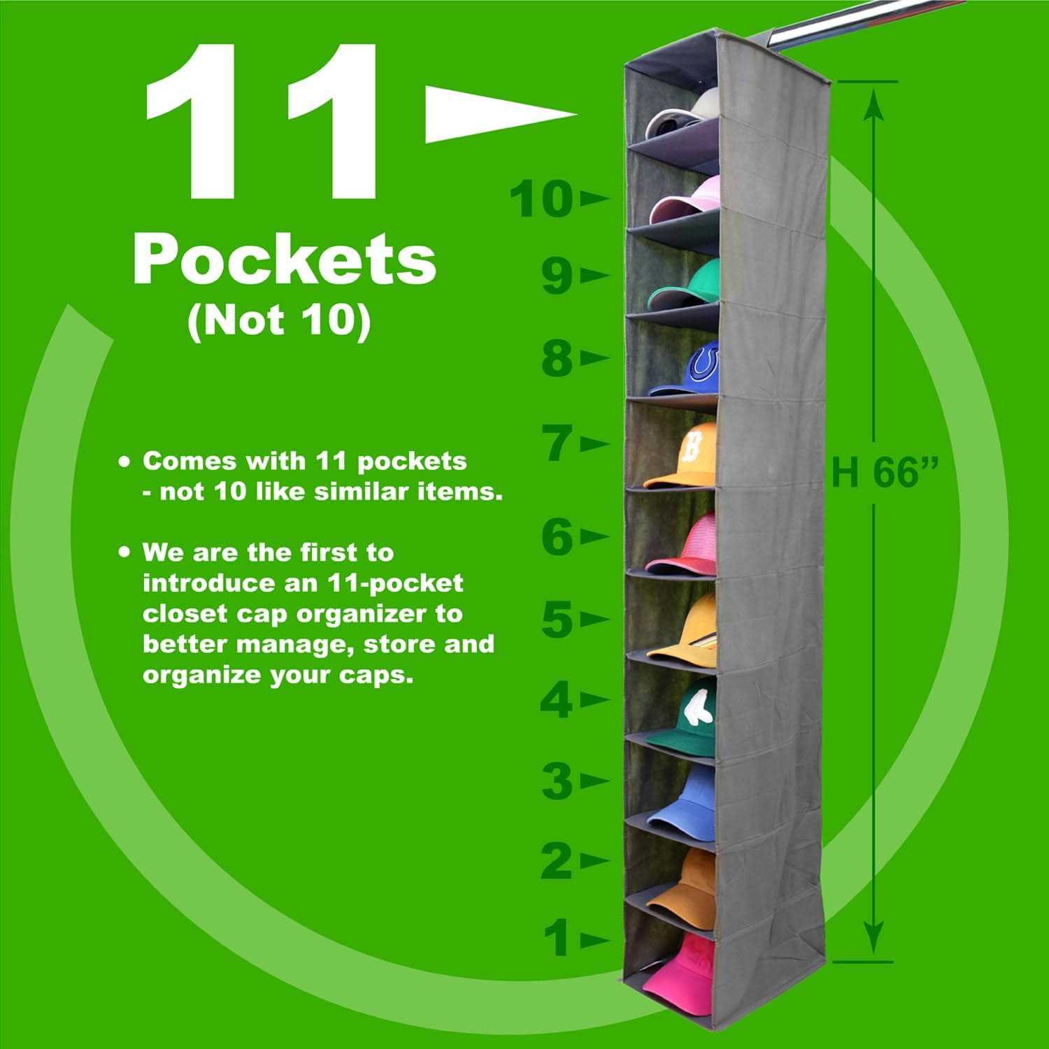 Perfect Curve 11-Pocket Closet Cap Organizer - Image 5