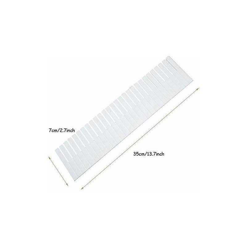 OJYUDD 12pcs Diy Plastic Grid Drawer Dividers,white Adjustable Sock Underwear Dresser D - Image 5