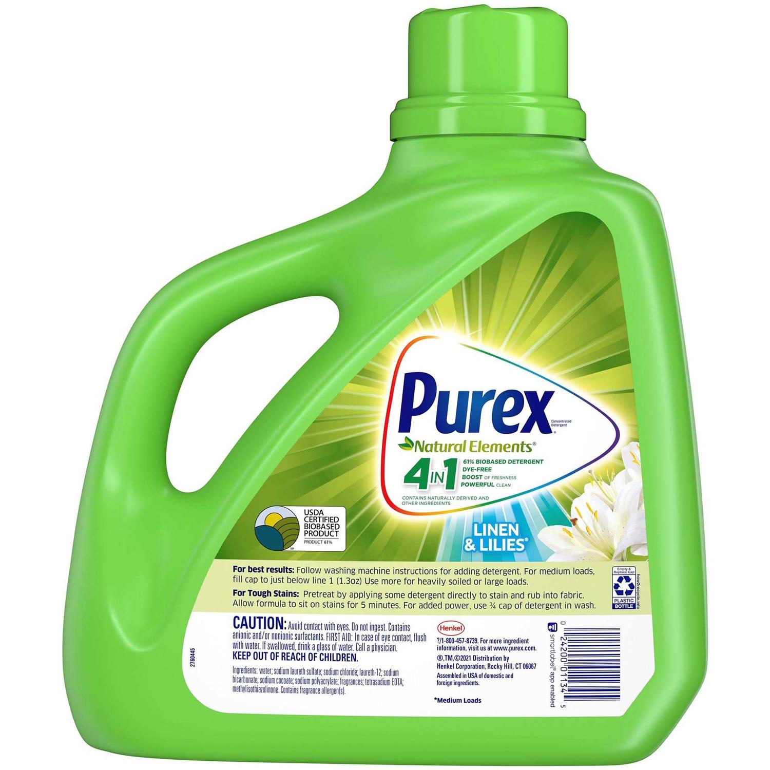 Purex Linen & Lilies Natural HE Elements Liquid Detergent - Image 4