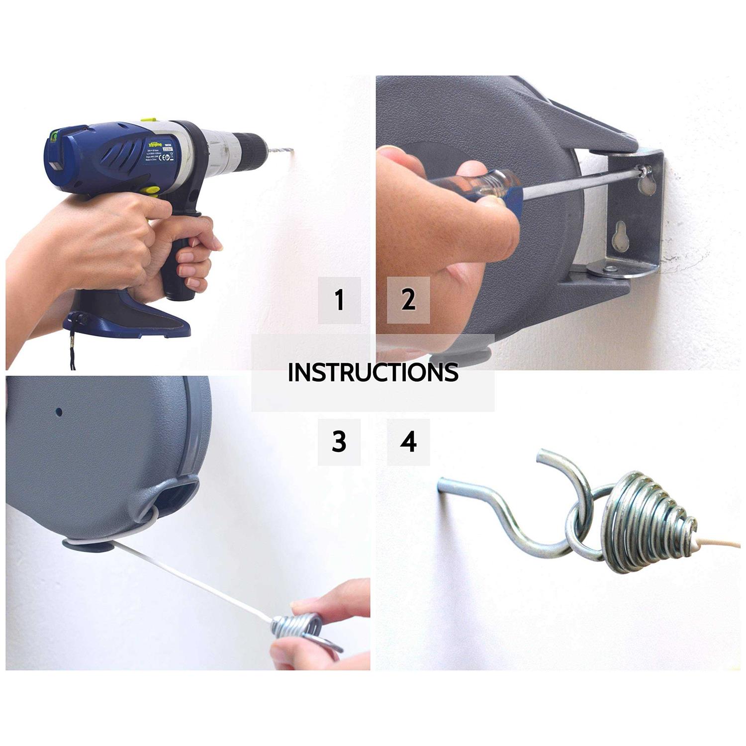 Retractable Clothesline Portable Heavy Duty Indoor and Outdoor Washing Line - Image 5