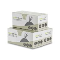 Ninestars Extra Strong White Trash Bag w/Drawstring Closure