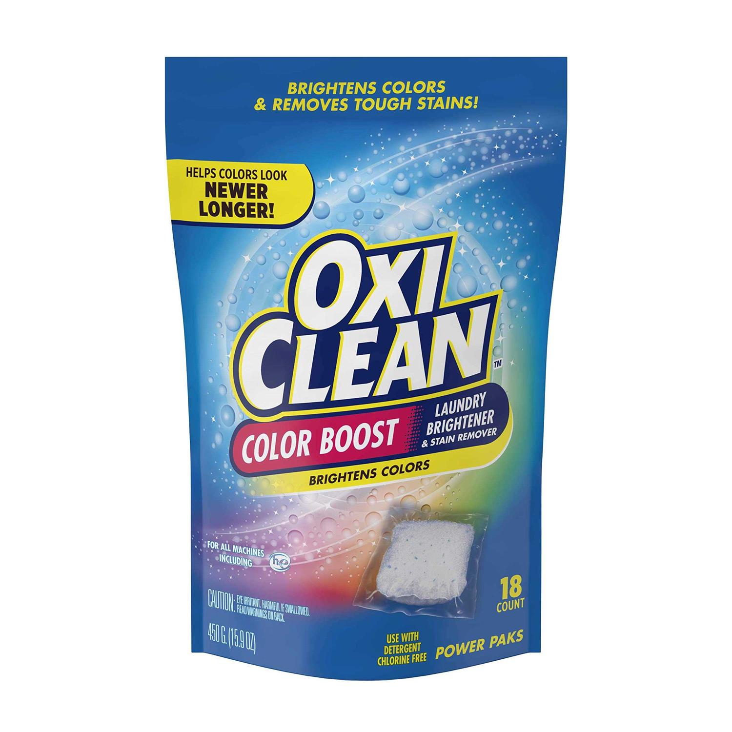 Oxiclean Color Boost Color Brightener plus Stain Remover Power Paks