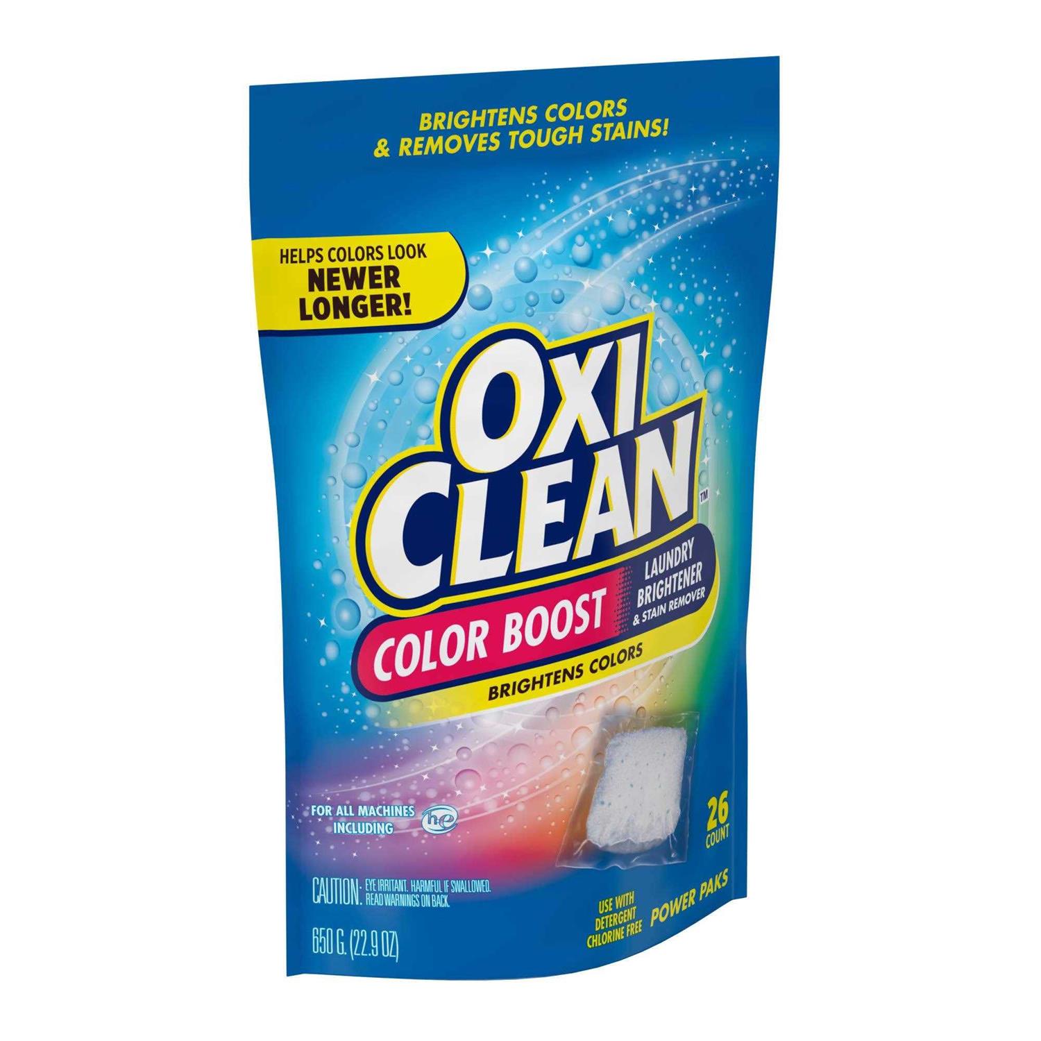 Oxiclean Color Boost Color Brightener plus Stain Remover Power Paks