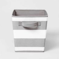 Pillowfort Large Canvas Striped Kids’ Bin Navy