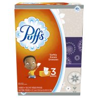 Puffs Facial Tissues – 3 pack, 180 sheets each