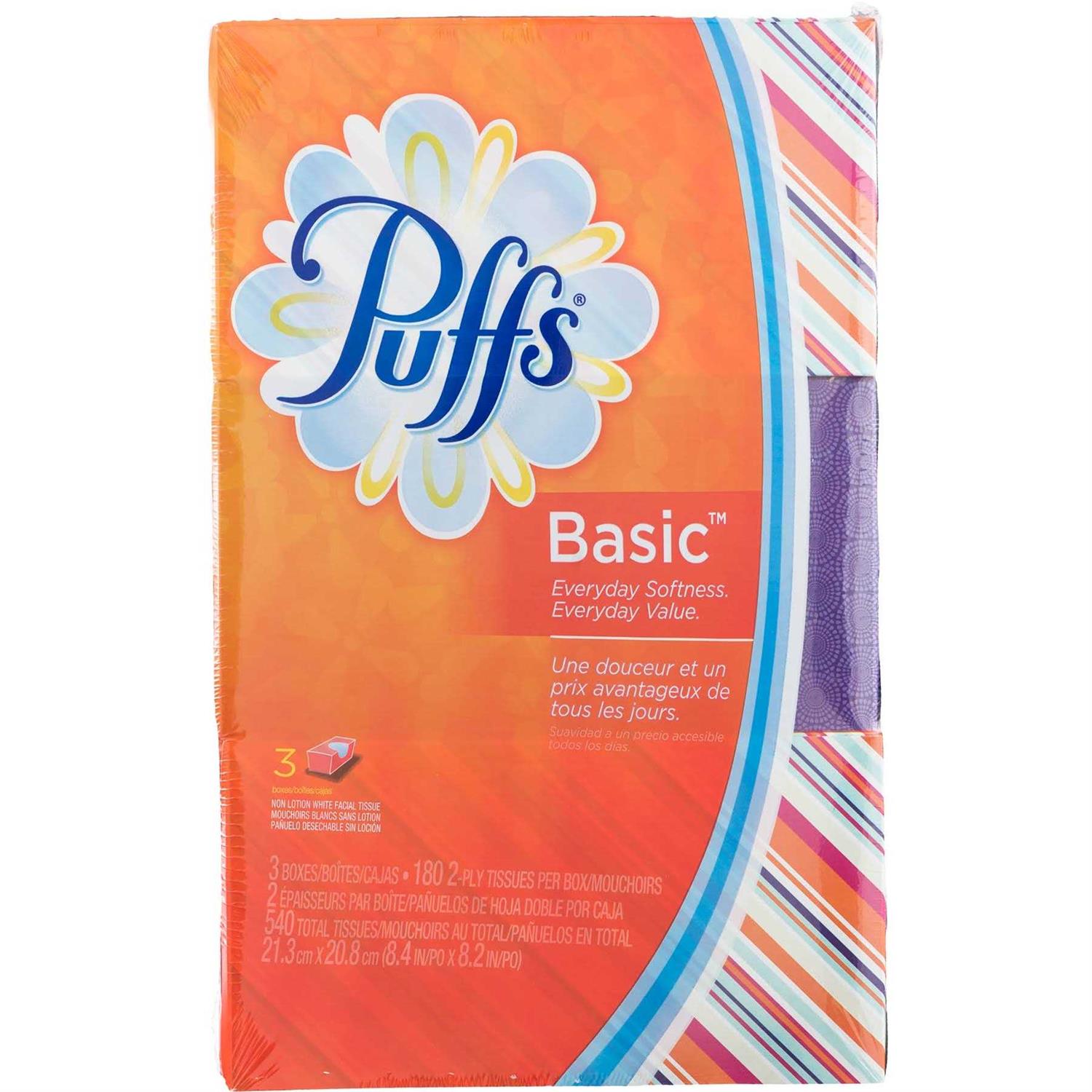 Puffs Facial Tissues – 3 pack, 180 sheets each - Image 3