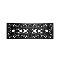 Ottomanson Indoor/Outdoor Hose-Wash Iron Wrought Design Non-Slip Rubber 10 x 30 Modern Stair Treads for Stairs