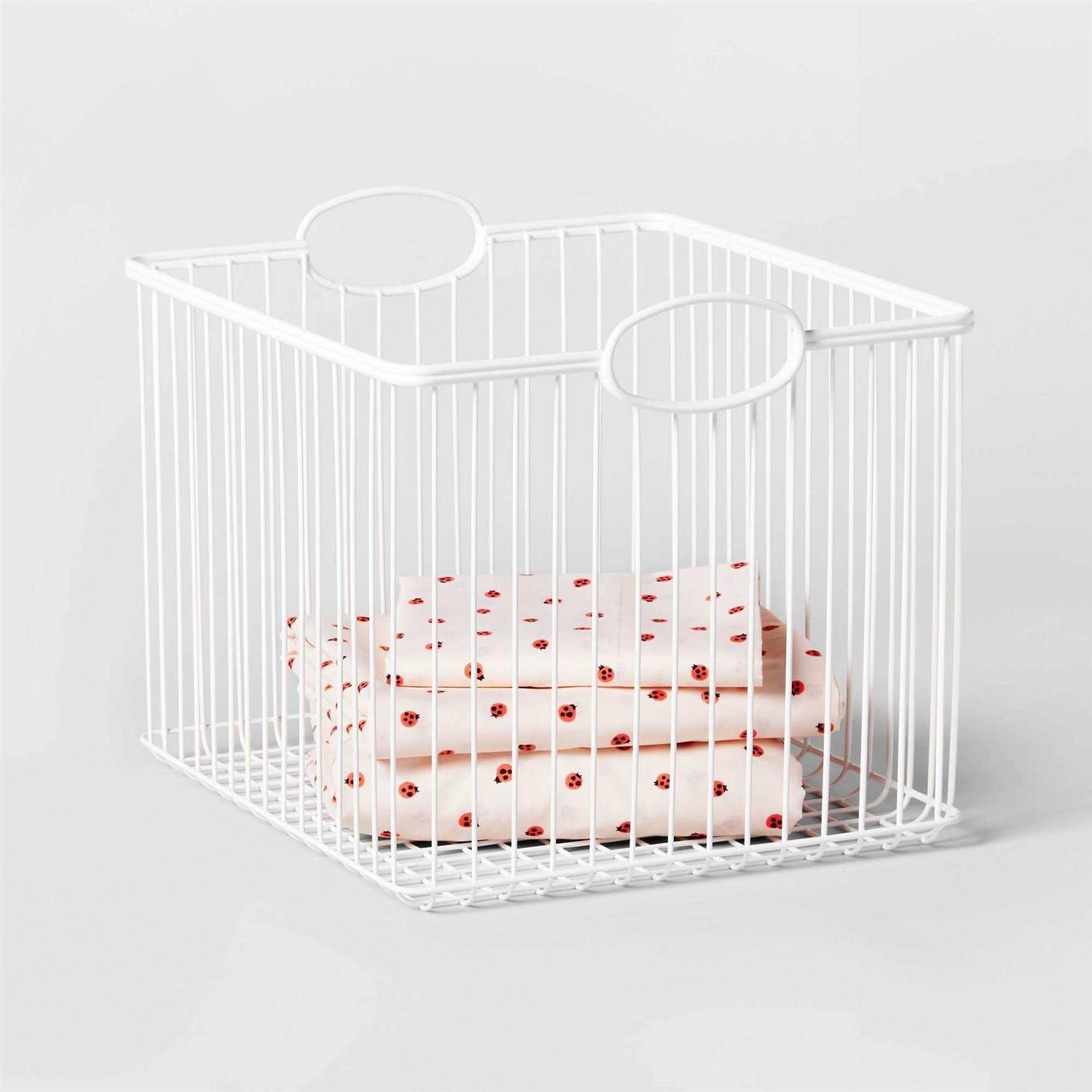 Pillowfort Large Stackable Storage Wire Bin - Image 3