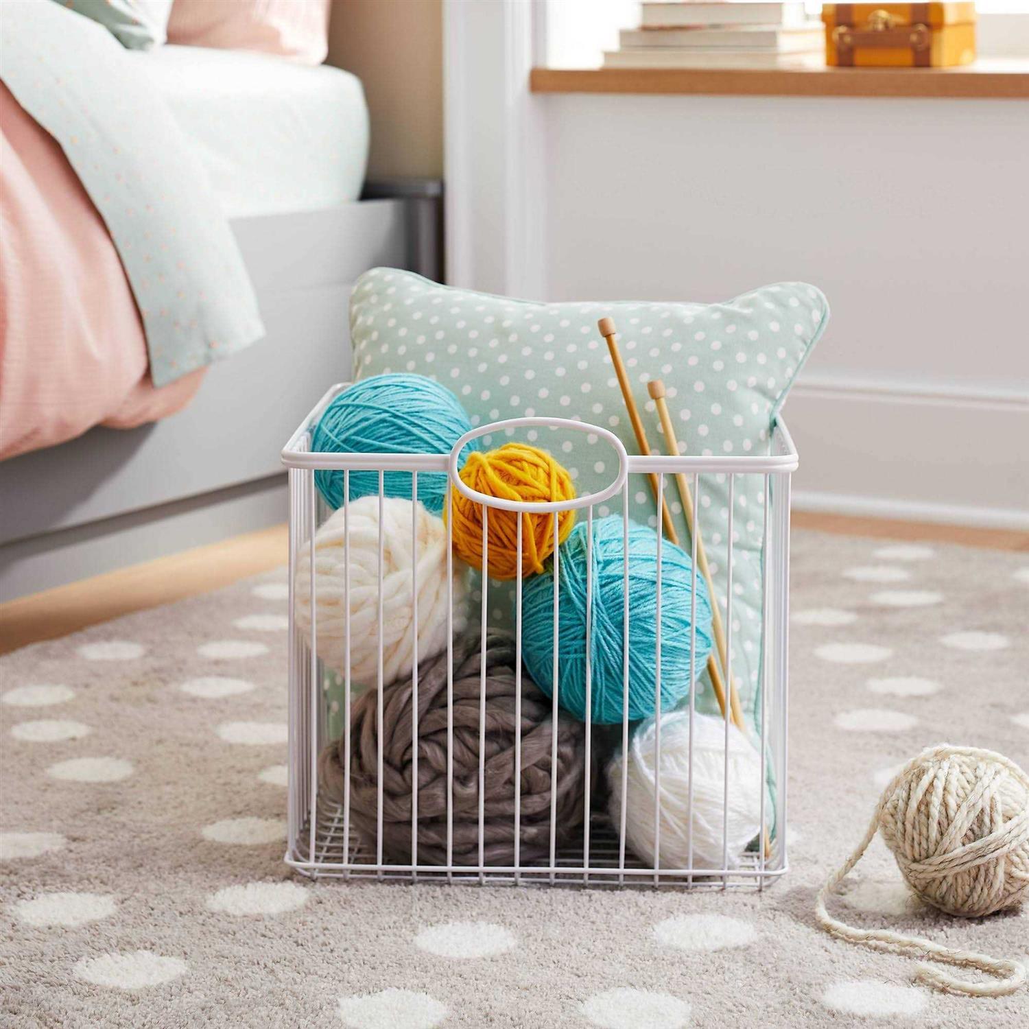 Pillowfort Large Stackable Storage Wire Bin - Image 4