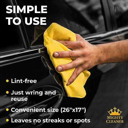 Premium Chamois Cloth for Car Drying 26×17 Super Absorbent Reusable Shammy Towel for Car + Storage Tube - Image 4