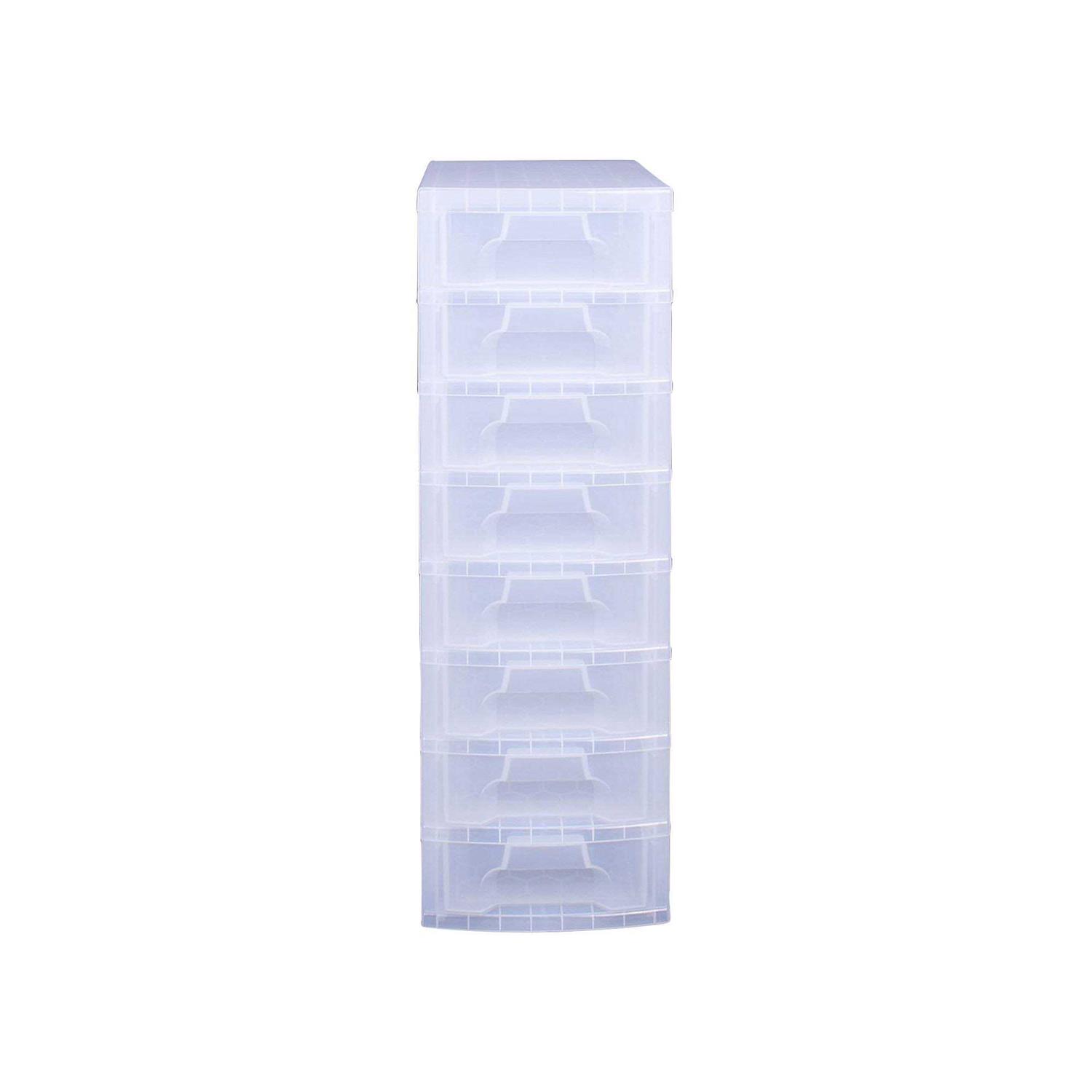 Really Useful Box Plastic 8-Drawer Storage Tower 7 Liters