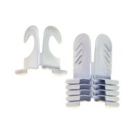 Panacea White Steel 2 in. H Sturdy Track Hooks 6 pk