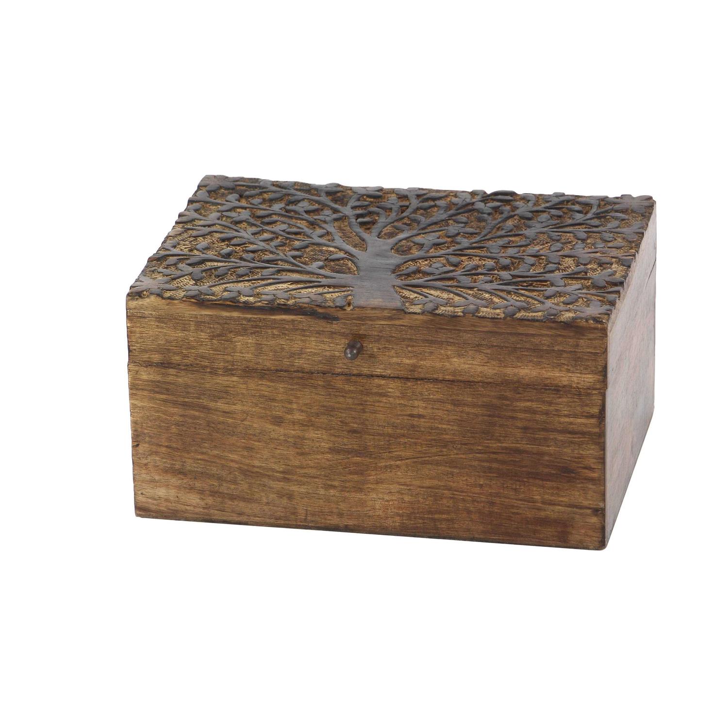 3 Piece Wood Carved Box Set - Image 5