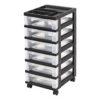 Office Depot Plastic 6-Drawer Storage Cart