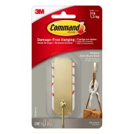 3M Medium Satin Brass Hooks