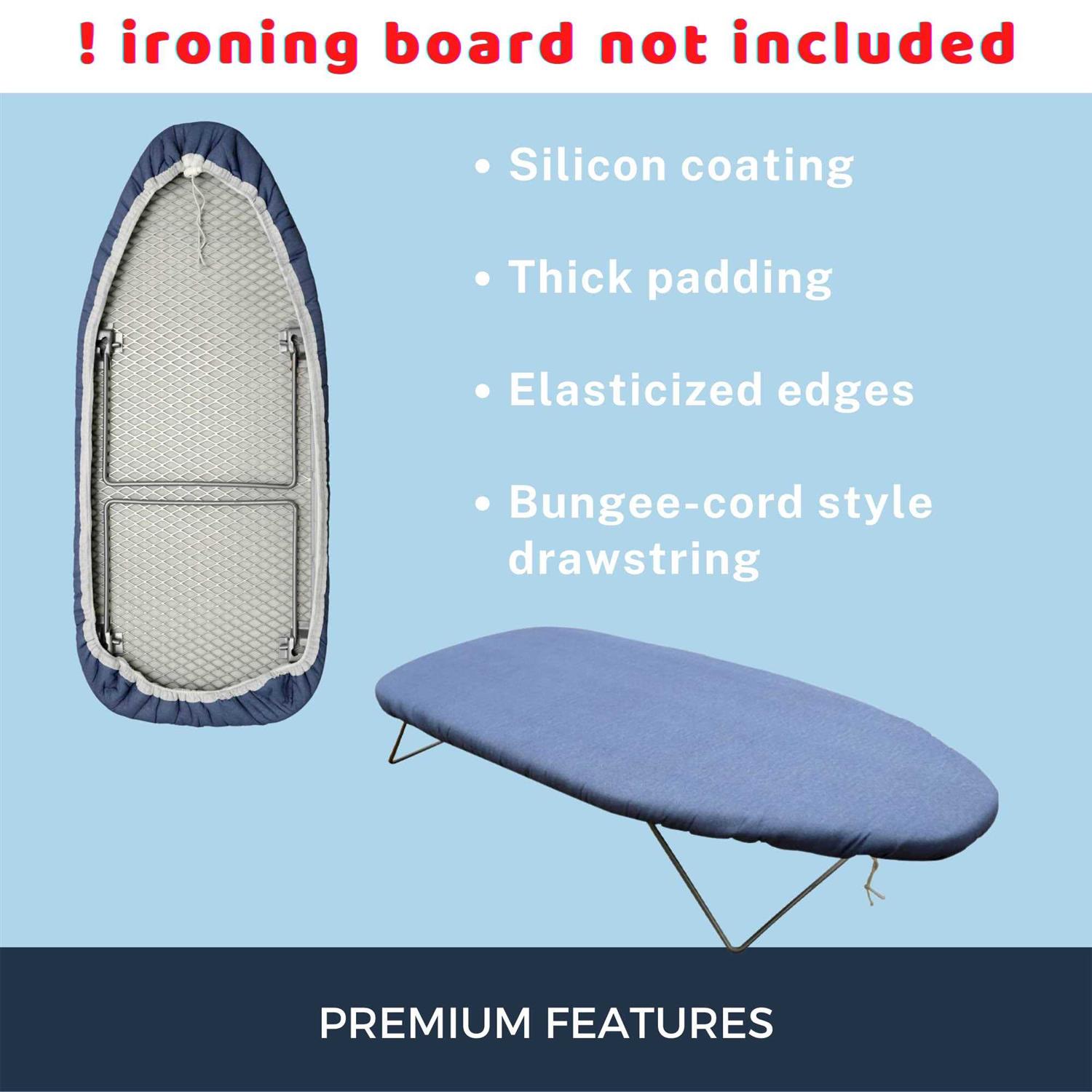 12.5 X 32 Inch Smart Table Top Ironing Board Cover And Pad With Standard - Image 3
