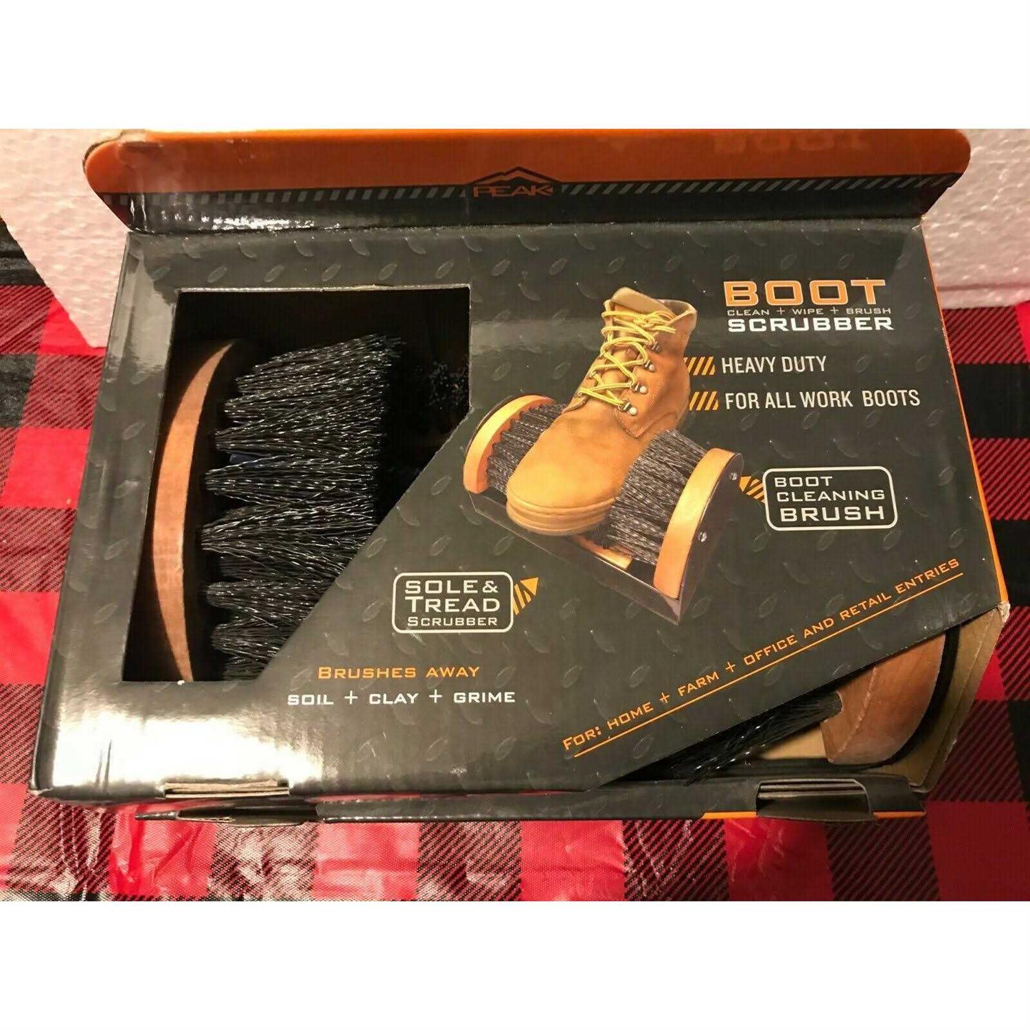 PEAK 101-602 Boot Scrubber, Side and Bottom Brushes, Mounts to Wood or 1116701 - Image 3