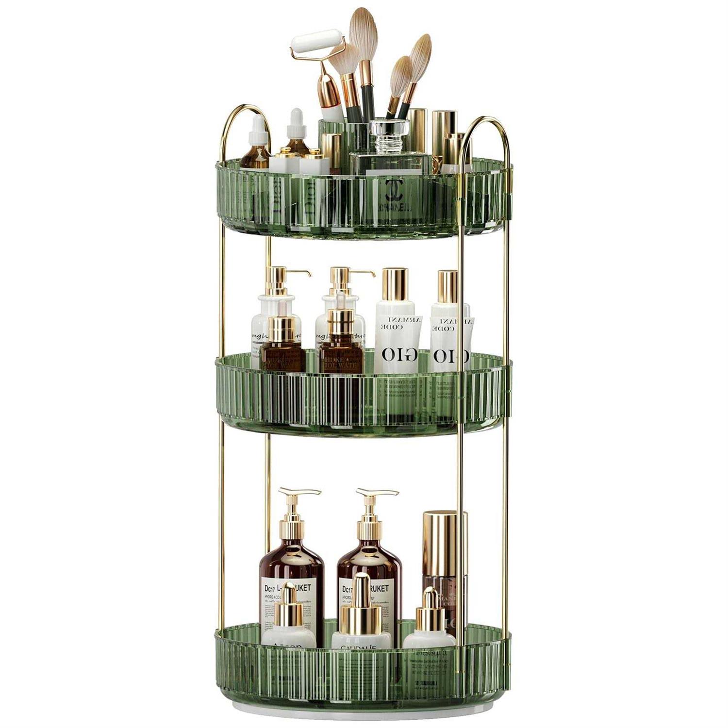 360° Rotating Makeup Organizer Large-Capacity Skincare Make Up Storage