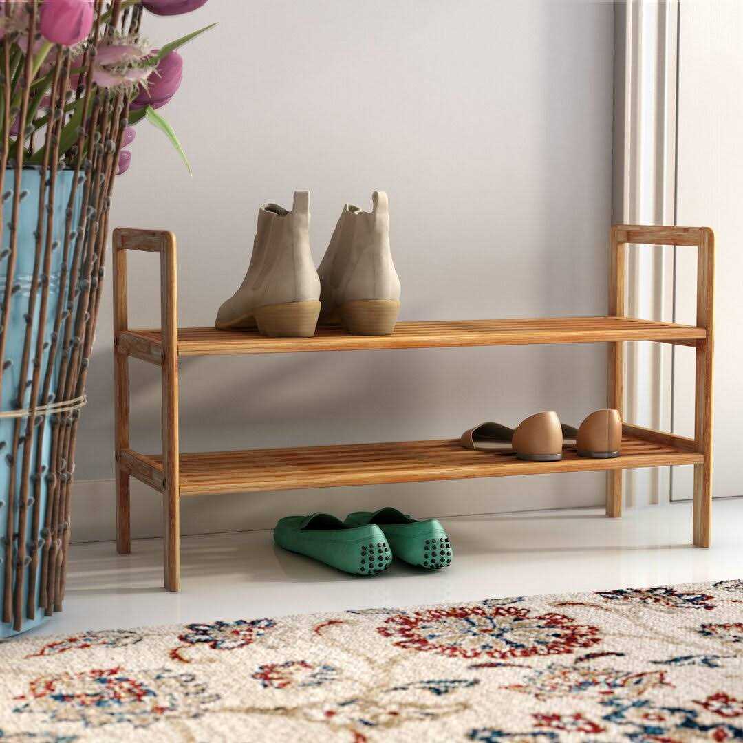 2 Tier 8 Pair Shoe Rack Rebrilliant - Image 5