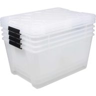 Office Depot Brand by GreenMade Instaview Storage Container With Latch Handles/Snap Lids