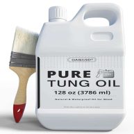 OAIEGSD 128 OZ Waterproof Tung Oil for Wood Finishing with Brush, 100% Natural Pure Tung Oil with Good Penetration for Indoor and Outdoor