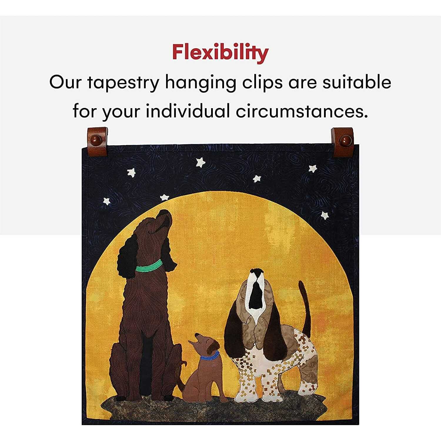 Precision Quilting Tools Classy Clamps Wooden Quilt Wall Hangers 2 Large Clips Screws for Wall Hangings - Image 2