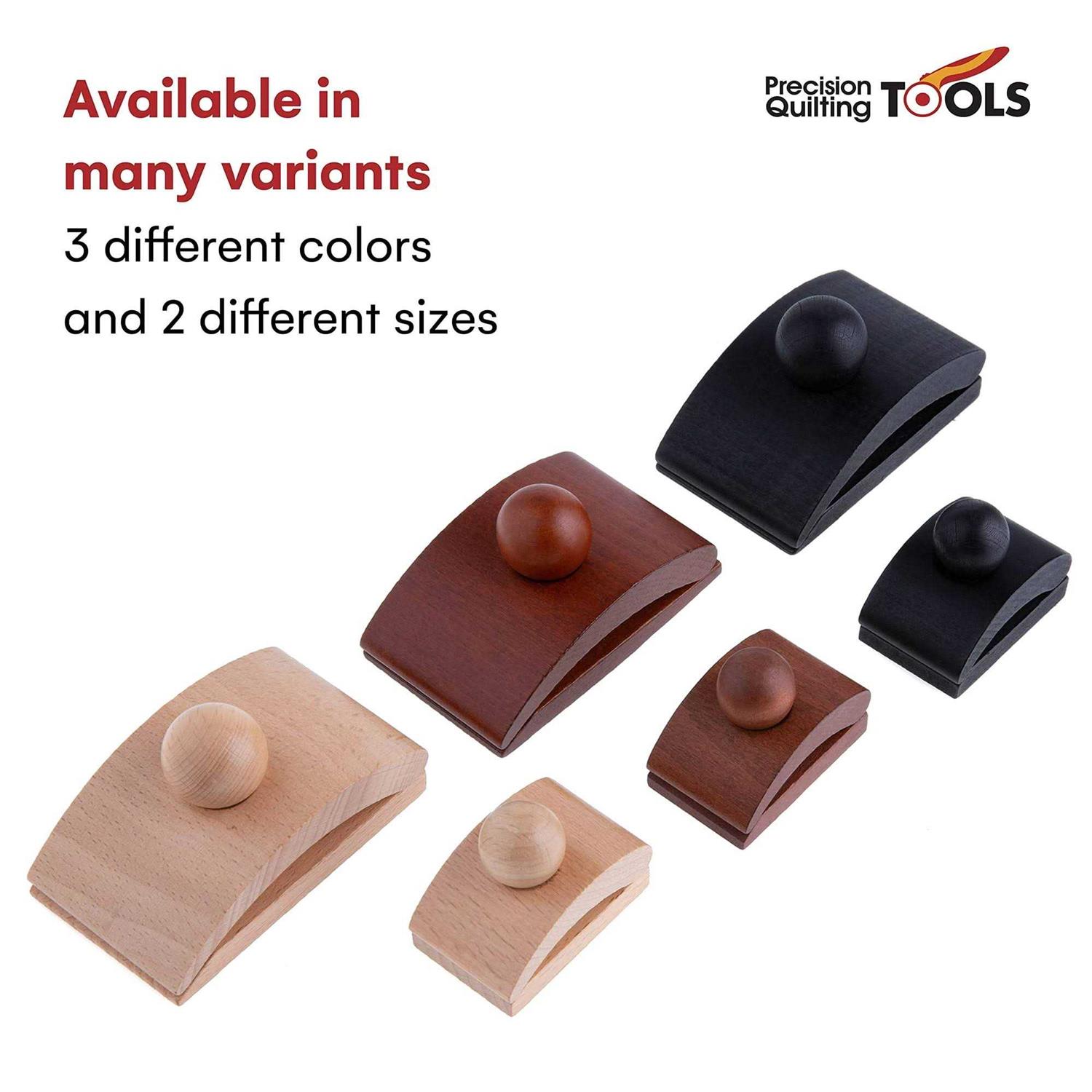 Precision Quilting Tools Classy Clamps Wooden Quilt Wall Hangers 2 Large Clips Screws for Wall Hangings - Image 4