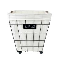 Rae Dunn Heavy Duty Laundry Hamper on Wheels