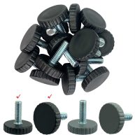 1/4 Threaded Table/Chair/Furniture Feet Levelers Screw in ThreadedAdjustable Leveling Foot Pads Glides Screw on for Bar Stool/Bench/Bed