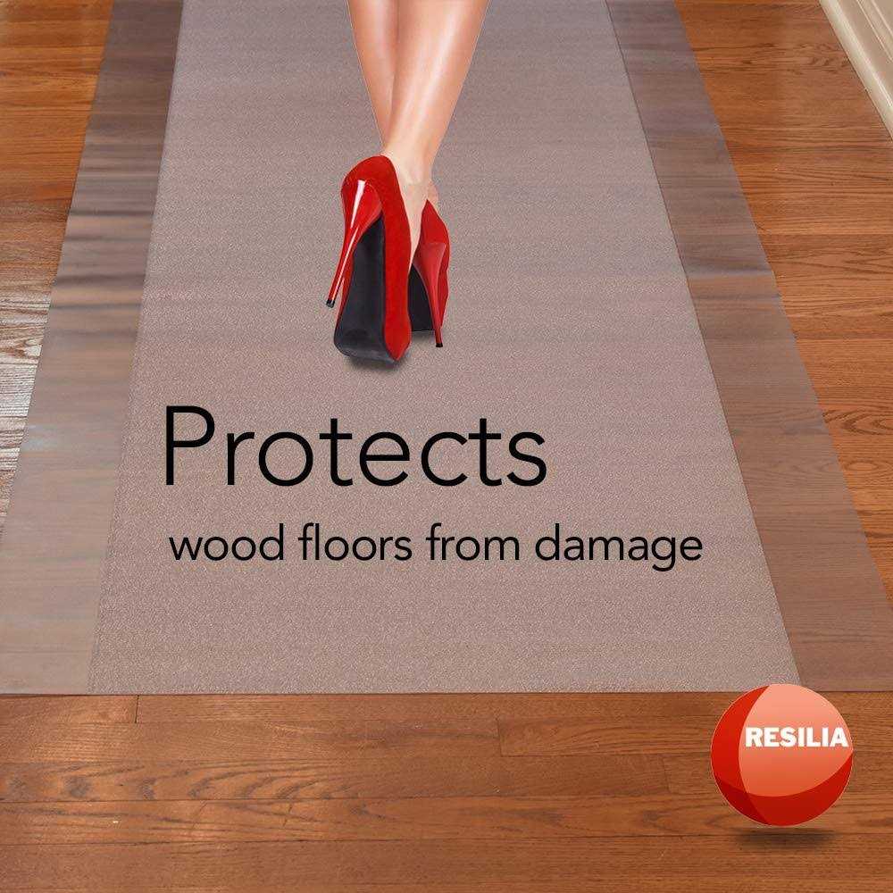 Resilia Premium Heavy Duty Floor Runner/Protector for Hardwood Floors Clear Plastic Vinyl - Image 5