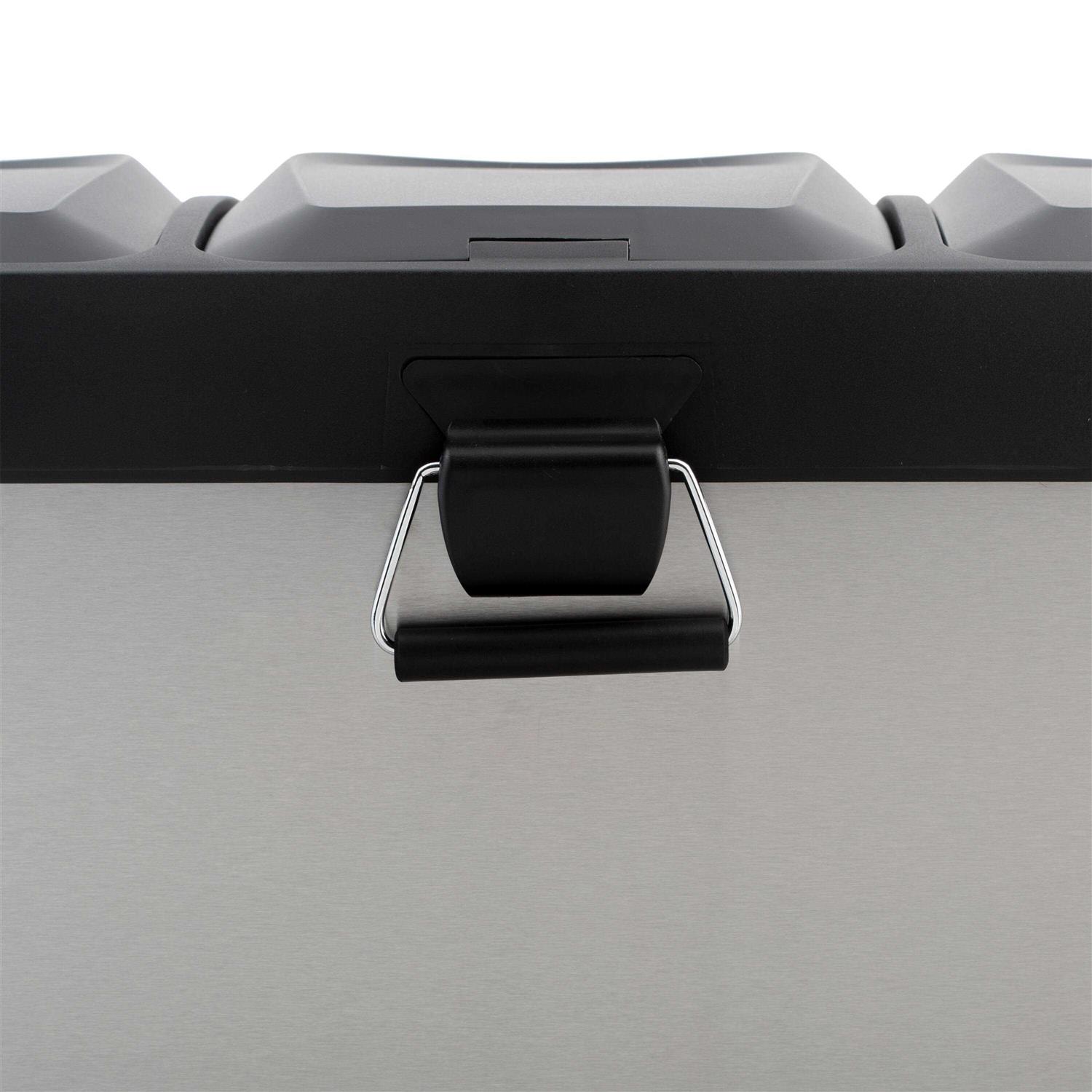 Organize It All 45 Liter 3 Compartment Stainless Recycle Bin - Image 2