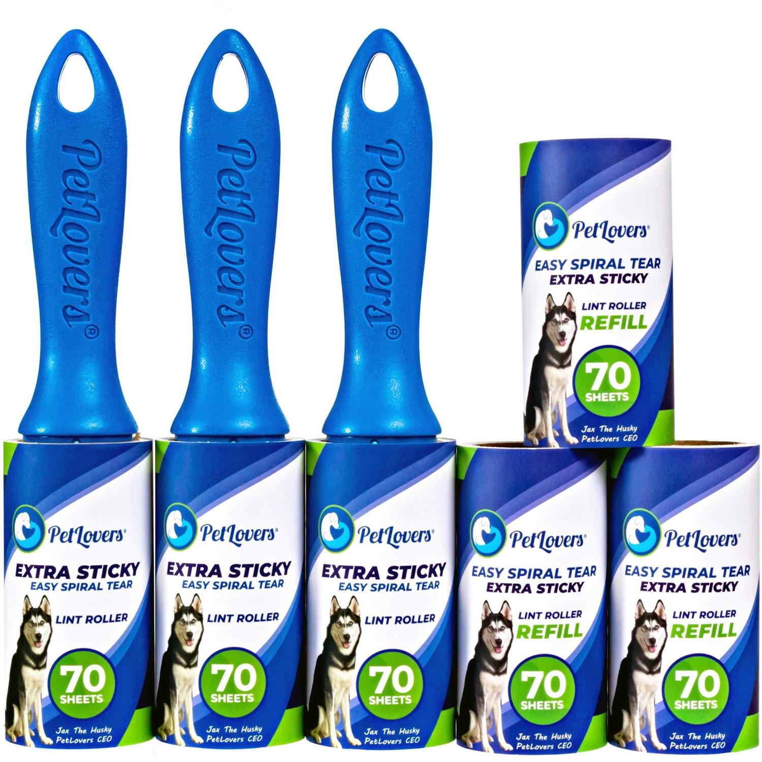 Petlovers Lint Rollers for Pet Hair Extra Sticky 420 Sheets